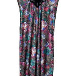 Vandemere Vintage Floral Nightgown Full Slip Dress Black Lace Womens Size Medium Pink Photo 0