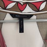 BCBGMAXAZRIA Red and Brown Puff Sleeve Mini Sundress Photo 1