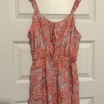 Cupcakes & Cashmere Orange and White Paisley Romper Size Small Photo 0