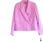 Tommy Hilfiger NWT  Double Breasted Linen Blend Pink Blazer Photo 6