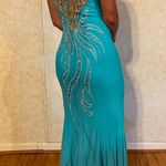 Turquoise Gown Blue Size 8 Photo 1