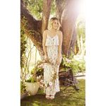 LC Lauren Conrad Lauren Conrad Women's Floral Tiered V-Neck Cinch Waist Long Maxi Dress sz M Whim Photo 1