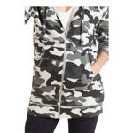Chaser Camo Hoodie Sweatshirt Cotton Gray Zip Up Fleece Lined Pockets XS NWT Photo 1