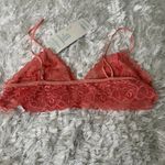 NWT Coral Sheer Mesh Stretch Bralette Sz Large Orange Photo 4