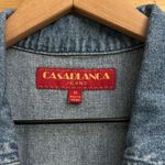 Vintage Casablanca Size Medium Denim Button Front Collared Sleeveless Maxi Dress Blue Photo 5