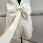 Lulus White bow tie vest top.  size medium Photo 3