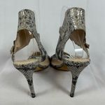 Vince Camuto Tarma Faux Snakeskin Leather Dress Sandals Open Toe Heels 8.5M Photo 3