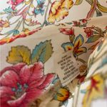 Biba Cream Colorful Floral Satin Printed Straight Long Sleeve Kurta Top M Red Size M Photo 5