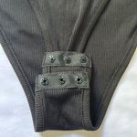 SheIn Black Long Sleeve Ribbed BodySuit Photo 5