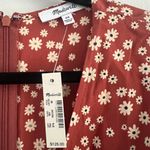 Madewell NEW Wrap-Front Romper in Orange Daisy Print Photo 4