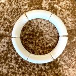 NWT White acrylic tube bracelet Photo 1