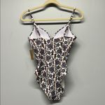 Boden One Piece Swimsuit Paisley Capri Cup Size 32B NWT White Photo 2