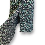 Topshop Dress Black Yellow Green Floral Ruffled Vneckline Sleeveless Wrap Midi Photo 8