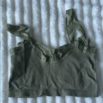Urban Outfitters  Olive Green Lace Trim Crop Tank Photo 6