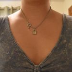 Silver Padlock Toggle Necklace Photo 3