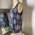 Agenda Blue Medallion Print Tank Top Size M Photo 13