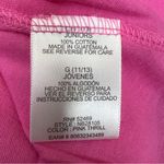 No Boundaries  Size Large (11-13) Pink V-Neck Short Cap Sleeves Star Grap… Photo 6