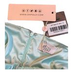 Oh Polly Oh‎ Polly Mini Dress Ruched Corset Puff Sleeve Mint Green Lace Size 8 NWT Photo 9