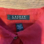 Ralph Lauren Lauren  Linen Gold Red Button Down Women's Shirt 1X Photo 3