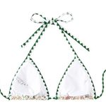 Zaful Sexy Halter Ditsy Floral Print Color Block Triangle Top Photo 3