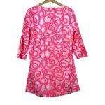 Gretchen Scott Tunic Dress Sz S Pink 3/4 Sleeve Top Beach Coverup Artsy Resort‎ Photo 1