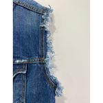 Levi's ‎ 501 Distressed Denim Vest Womens Size Large Southwestern Boho Festival Photo 5