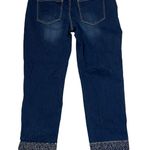 Chico's So Slimming By Womens Jeans Size 0.5 Capri Jeweled Ankles Blue 31X27 Photo 4