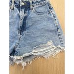 Princess Polly Light Bleached Wash Distressed Fray High Waist Shorts size 6 1466 Photo 4