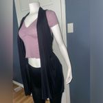 Ambiance apparel Lightweight Sleeveless Open Front Cardigan size small Tunic Top Black Photo 3