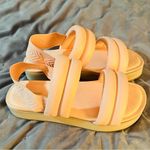 Koolaburra BY UGG ANIDA Puffy Quilted Faux Leather Slide Sandal Apricot 9.5 NIB Orange Photo 2