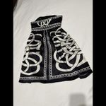 White House | Black Market WHBM Size 6 Black White Strapless Cocktail Dress Silk Photo 9