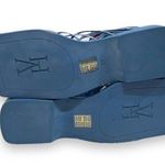 VHNY Vivienne Hu Cobalt Studded Leather Straps Ankle Boots Size 7 (EU 37) Blue Photo 9