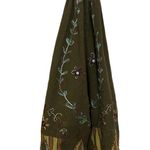 Green floral boho fabric bag Photo 1