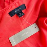 J.Crew  Ruffled Tiered Taffeta Maxi Dress Sleeveless Orange Red Size 8 NWT Photo 8