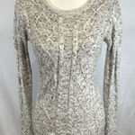 Max UK ivory speckled classic cable knit sweater size 6 White Photo 0