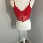Chic Red Lace Bralette Size L Photo 5