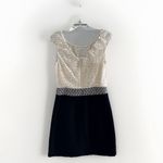 Milly Womens Lace Wool Sleeveless‎ Zip Up Mini Cocktail Dress Black White Size 2 Photo 7