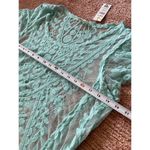 NWT Women's Bobbie Brooks Baby Blue Sheer Floral Print Lace Top Blouse Size S Photo 3