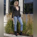 Smythe Peaked Lapel Blazer 100% Wool Jacket Black Mustard Stripe size 6 Photo 11