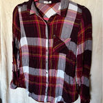 Maurice's  Multi-Colored Plaid Button Down Top Woman’s Size Medium Photo 0
