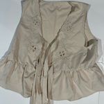 SheIn  Beige Floral Embroidered Tank Top Photo 4