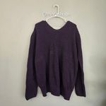 Pact  Double V-Neck Tunic Sweater Purple Photo 5
