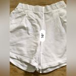 Aerie  Women’s Sz S White‎ New Heights Trouser Fleece Shorts Photo 9