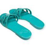 Sam Edelman ⌘ Bay Jelly Flat Slide Sandal ⌘ Rio Blue ⌘ 10 ⌘ Shiny Comfy Glam ⌘ Photo 4