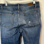 Indigo Blue  Distressed Cropped Jeans Photo 4
