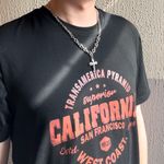 CZ Cross Pendant Necklace for Men Women Streetwear Hip Hop Unisex Style Silver Photo 6