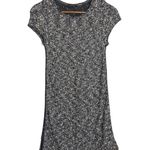 Ann Taylor  Black White Tweed Textured Short Sleeve Fitted Mini Dress Cotton Photo 1