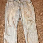 American Eagle Mom Jeans High Waisted Light Wash Denim Comfort Fit 20 Short Blue Size undefined Photo 0