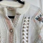 Vintage Mizaro Sara Cardigan Cottagecore Grannycore Doll Feminine Floral Sweater Pink Size M Photo 4