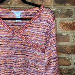 Napa Valley Blues Multicolored Static Surplice 3/4 Sleeve Sweater Size Large Photo 1